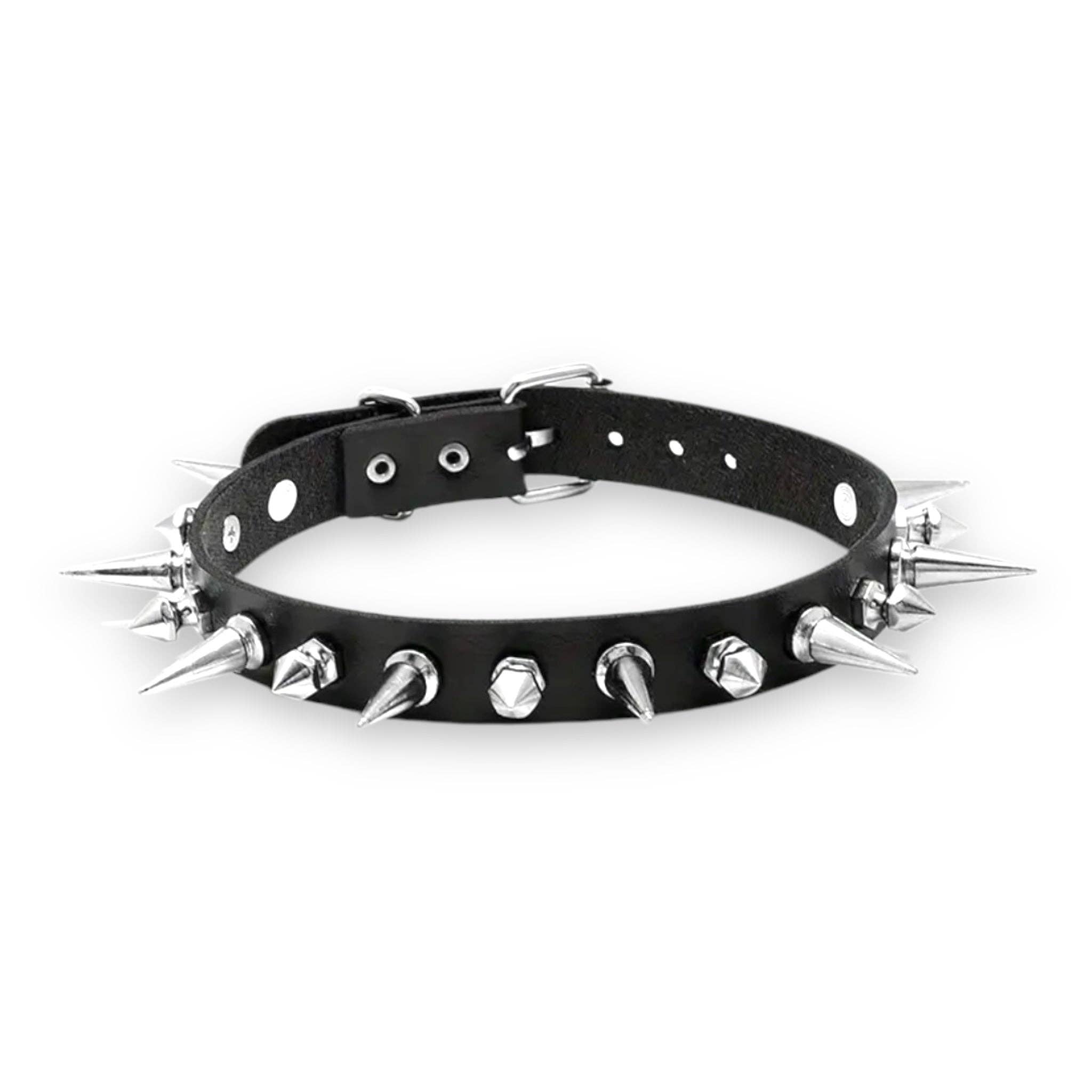 Kinky Pleasure - Wholesale Choker/Collar - Kinky Pleasure - T158 - Extreme Spiked Choker3