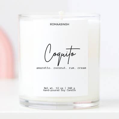 Coquito Soy Candle for wholesale by ROMAASINGH LLC