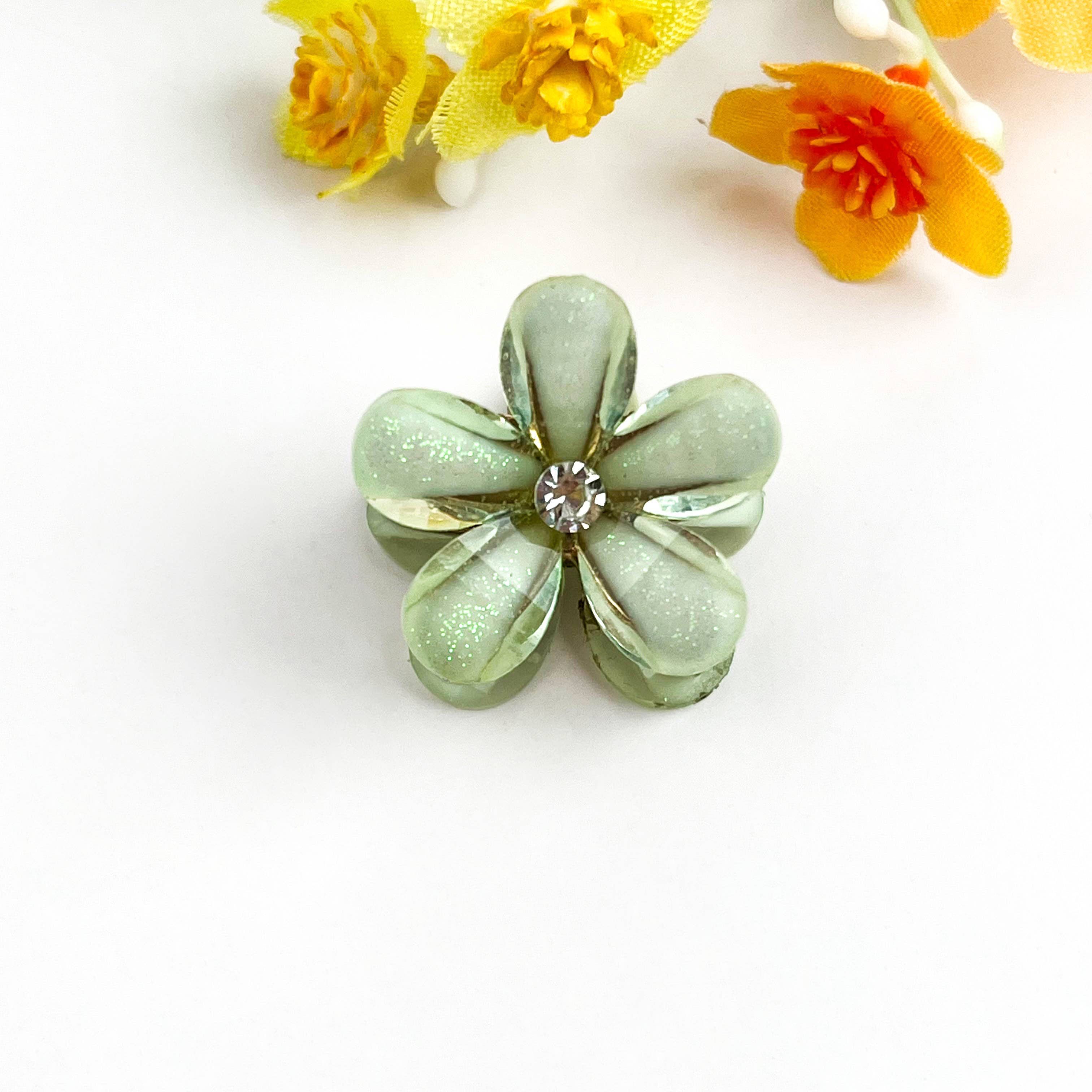 mildstyles - Vente Pince à cheveux – femme - Élégante Mini Pince à Cheveux Étincelante à Motif Floral3