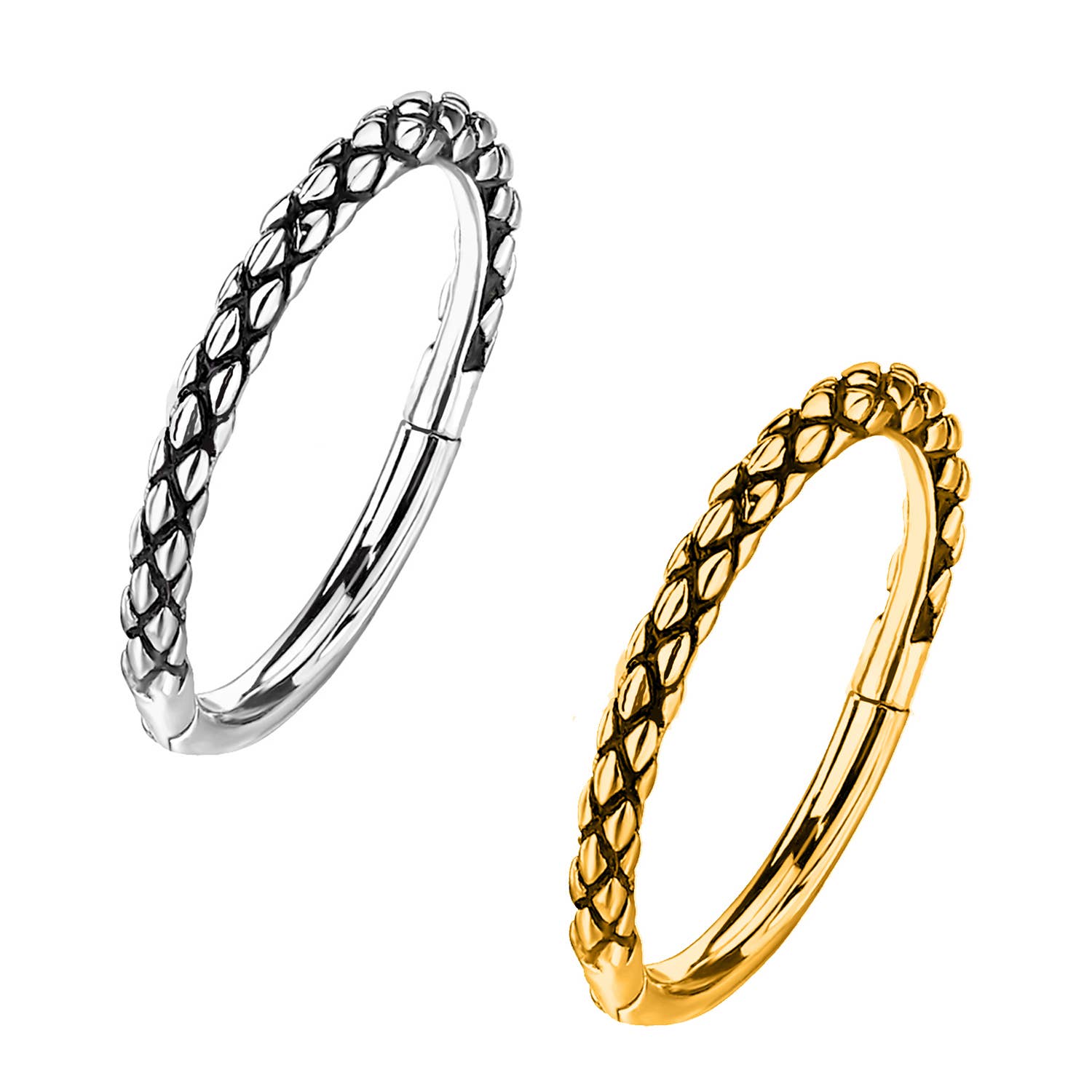 Awaken - Wholesale Cuff Bracelet - Circle Clicker Snake Pattern PY-0211