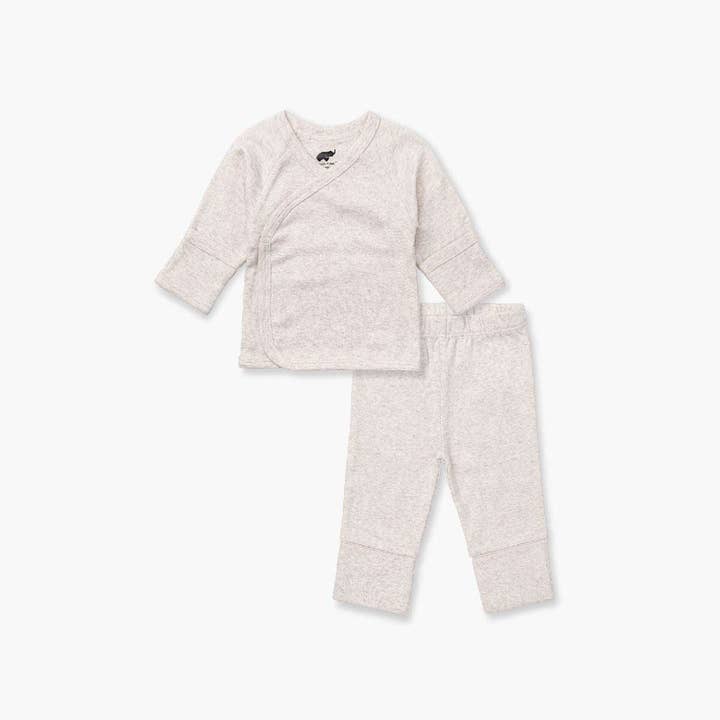 Monica + Andy - Wholesale Clothing Set - Baby - Hello Baby Set_Cream Heather