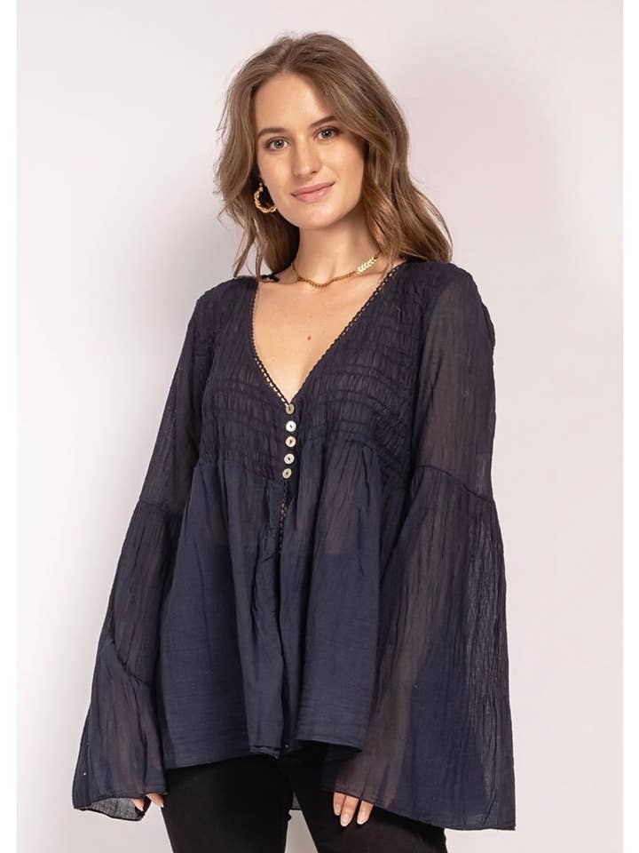 LINEN & COTTON HOUSE - Wholesale Blouse - Women's - 20354 SPRING SUMMER CLOTHING COTTON VEST