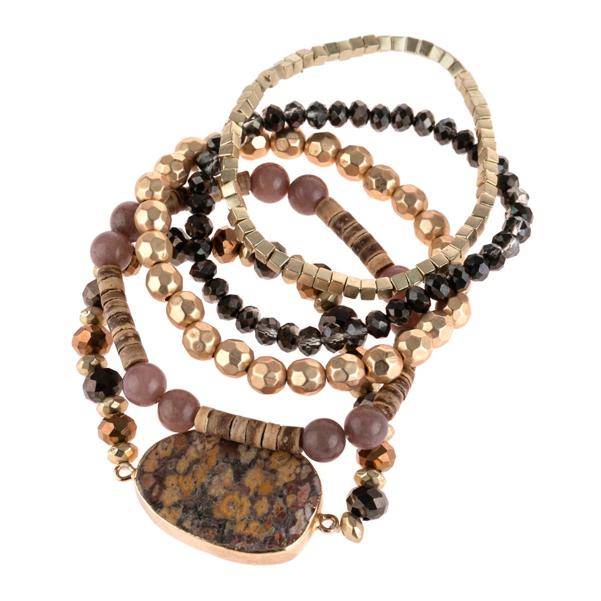 MYS Wholesale Inc - Wholesale Charm/Dangle Bracelet - Mixed Beads With Stone Charm Bracelet2