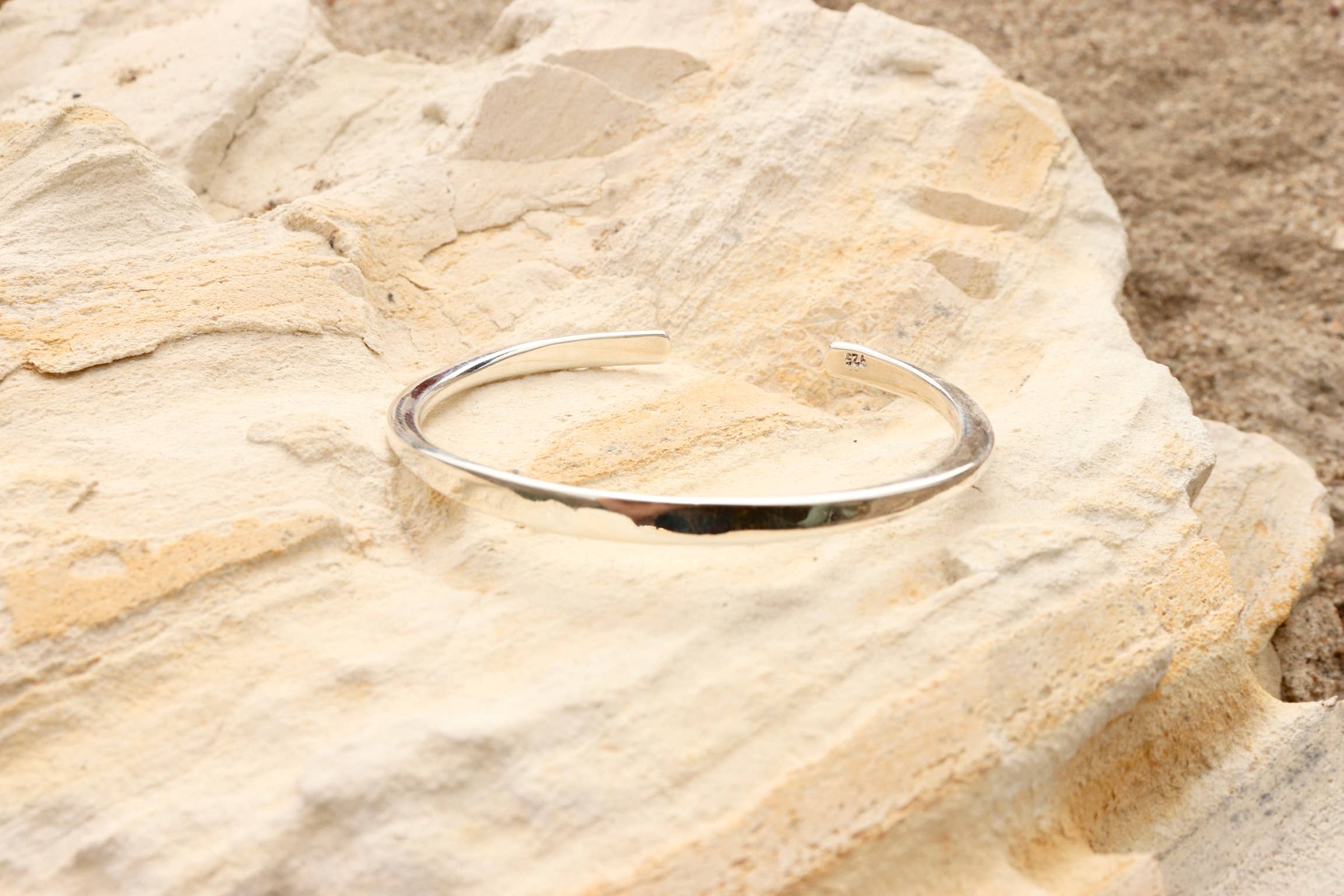 Krystyna's Silver - Wholesale Cuff Bracelet - Minimalist Sterling Silver Hand Hammered Bracelet1