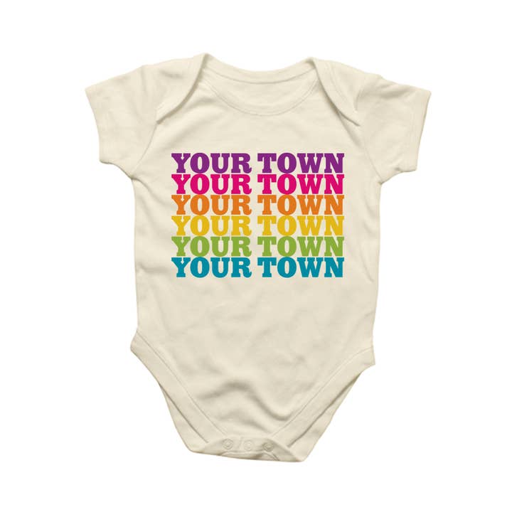 Rock Scissor Paper - Wholesale Bodysuit (Non-Footed) - Baby - Personalized City Baby Bodysuit - Supergraphics Repeat name 1