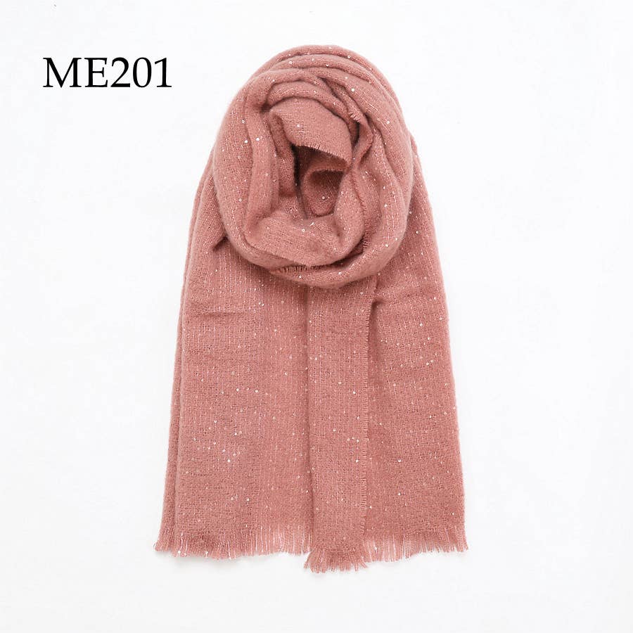 Adorro – wholesale Scarf – Women's – Soft Chunky Knit Metallic Shimmer Solid Scarf (14 colors) 8