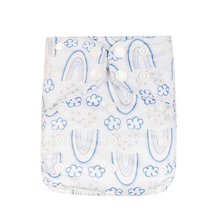 Happy BeeHinds - Wholesale Diaper (Cloth) - Baby - Earth & Pebble Size Up Pocket Diaper - Serenity Collection