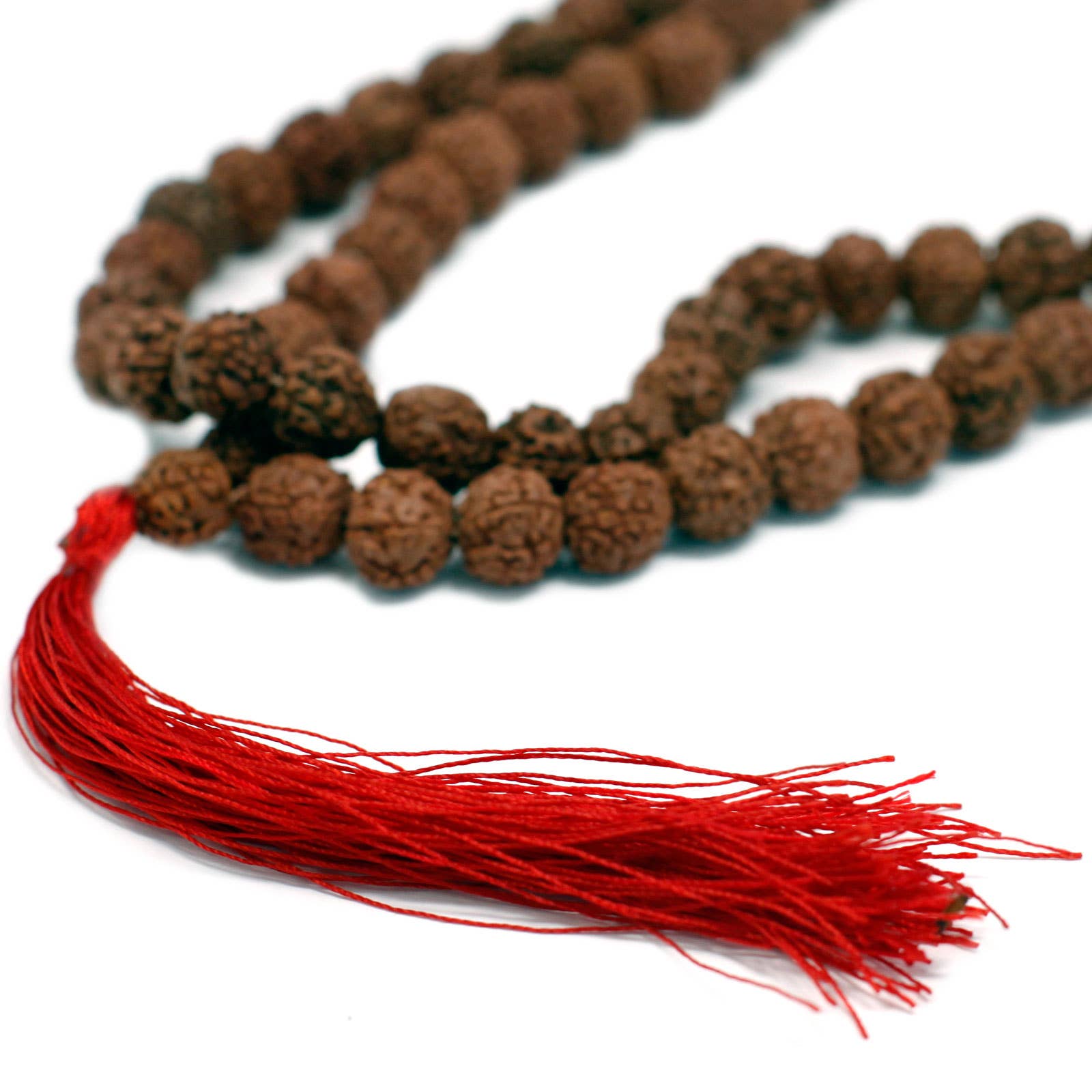 Ancient Wisdom - Vente Collier de prière en perles - Mala de 108 Rudraksha - Marron2