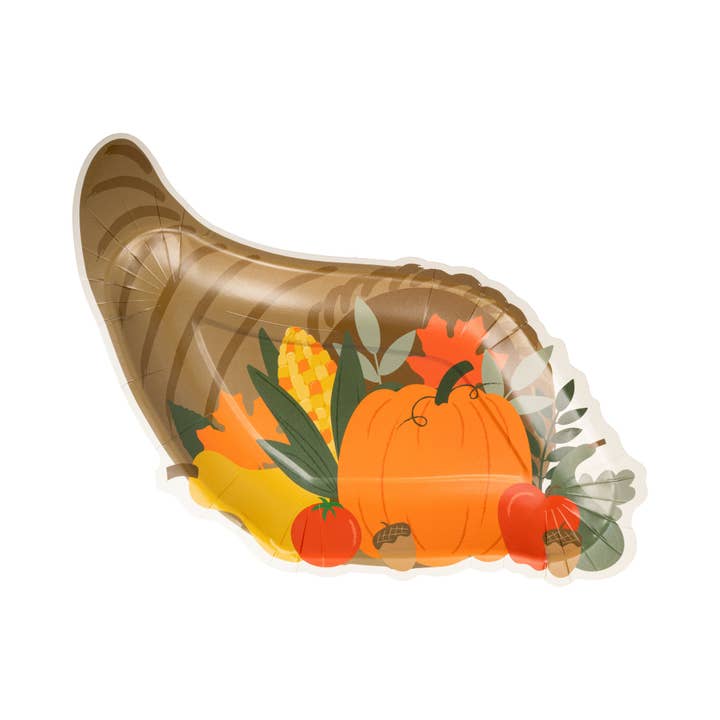 My Mind’s Eye - Wholesale Disposable Plate - PLPL1406 - Cornucopia Shaped Plate
