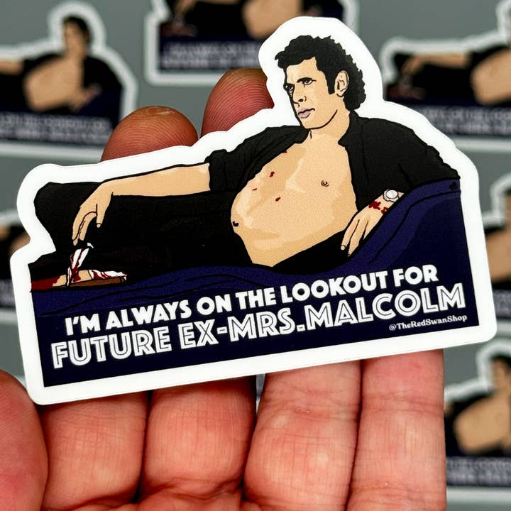 The Red Swan Shop – wholesale Sticker – Vinyl Decal - Jurassic Park - Ian Malcolm3