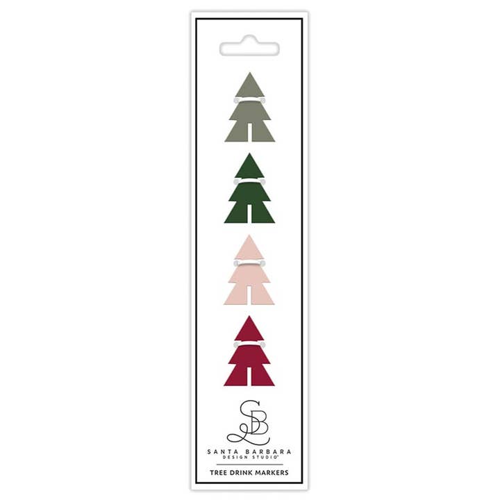 Santa Barbara Design Studio by Creative Brands - Wholesale Wine/Cocktail Glass Markers - Acrylic Drink Markers - Trees - Set of 42