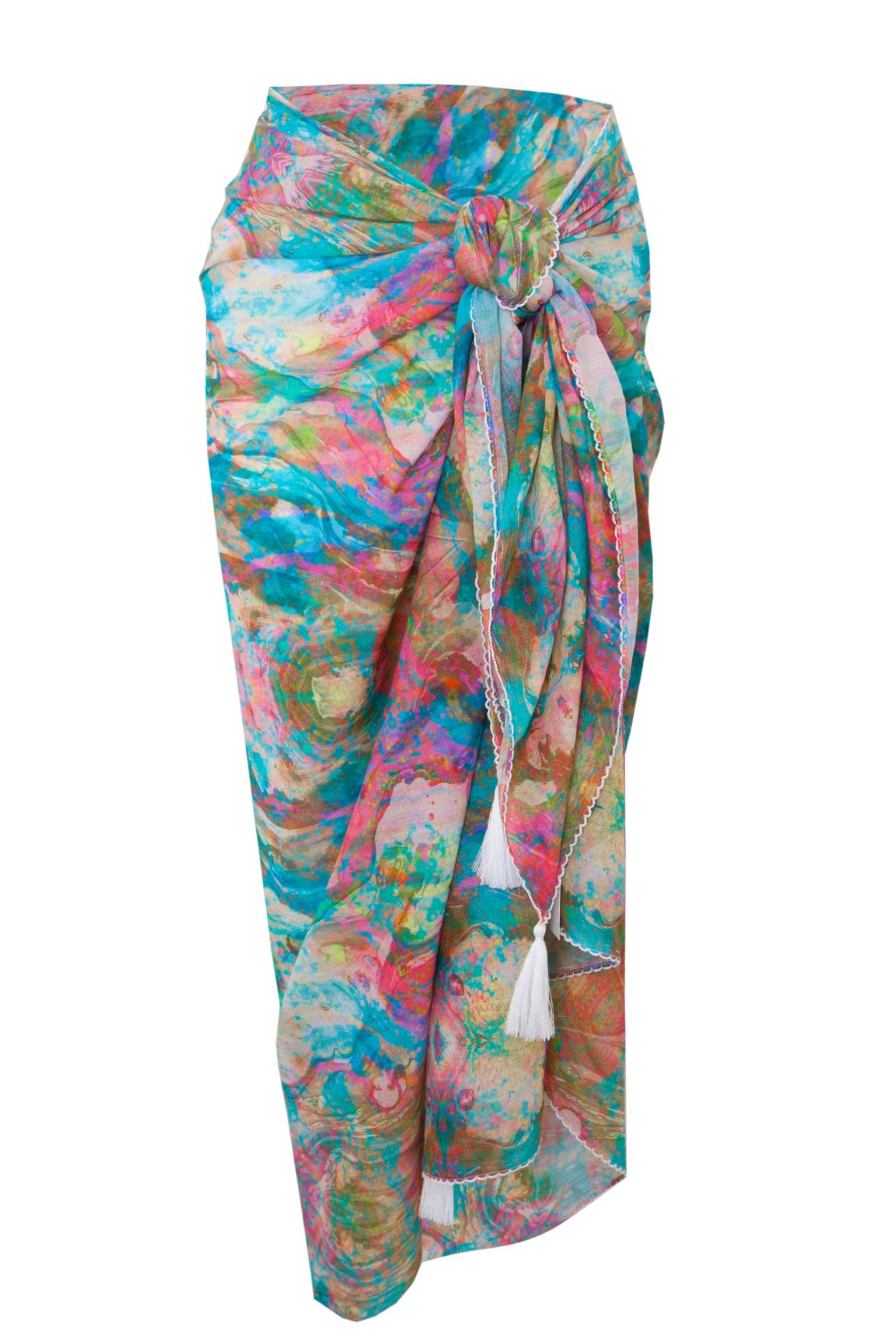 Sophia Alexia – wholesale Swim cover-up – Women’s – Liquid Rainbow Cotton Sarong4