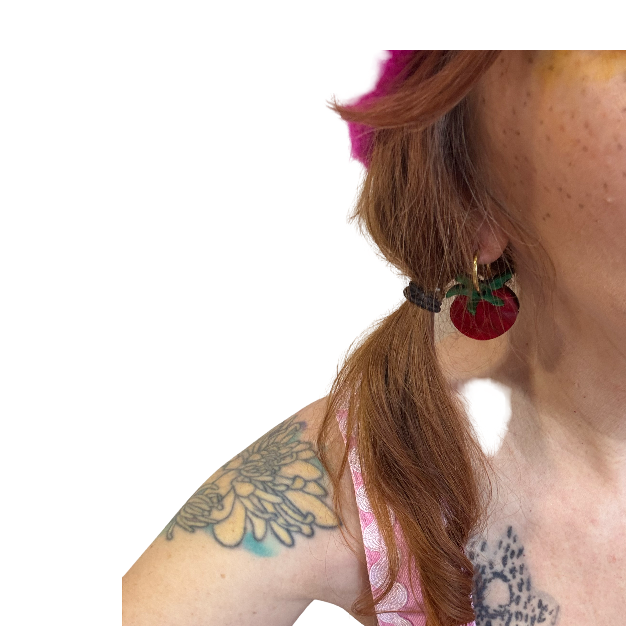 dconstruct - Wholesale Hoop Earrings - Tomato Charm Hoops1