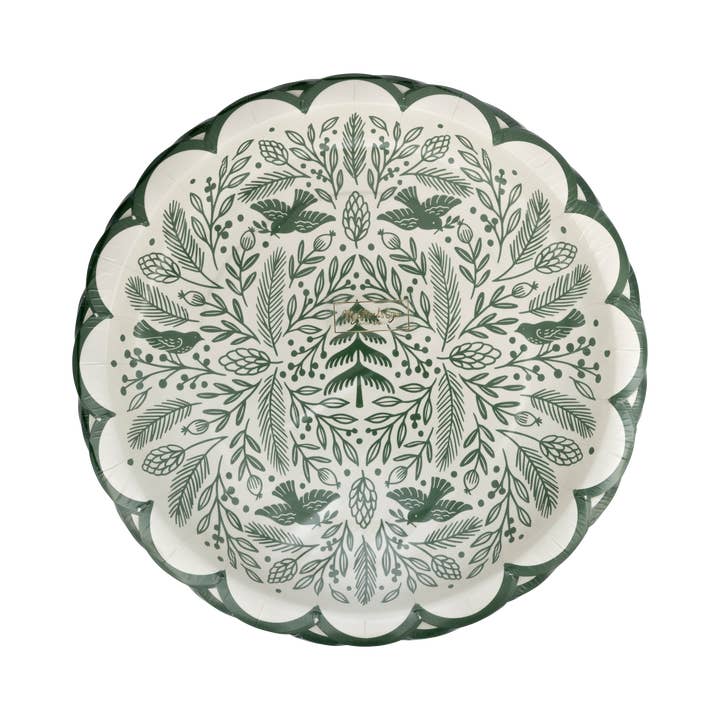 My Mind’s Eye - Wholesale Disposable Plate - WDC1140 - Woodland Scalloped 10" Plate1
