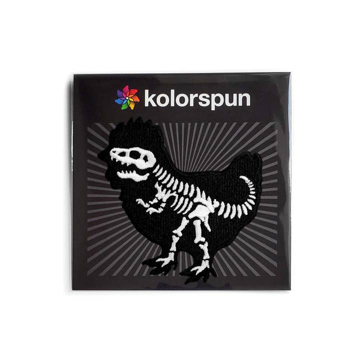 Kolorspun Pins - Wholesale Patch - Chicken Dinosaur Patch - Embroidered Iron on Patch