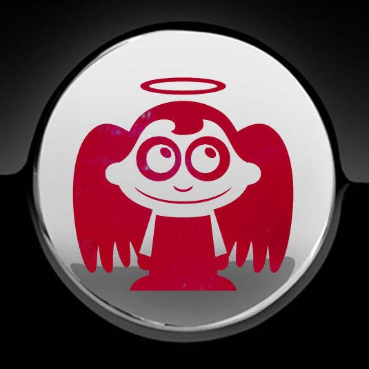 Adorable Angel Fuel Cap Car Sticker for wholesale by WinsterCreations™