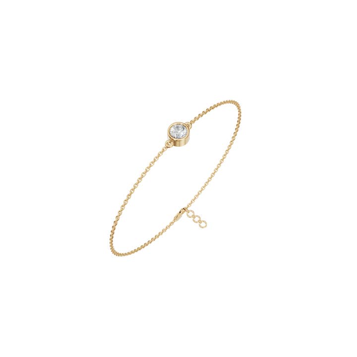 PureYou Jewelry - Wholesale Link & Chain Bracelet - 14K Gold Diamond Solitaire Bracelet, Diamond Bracelet2