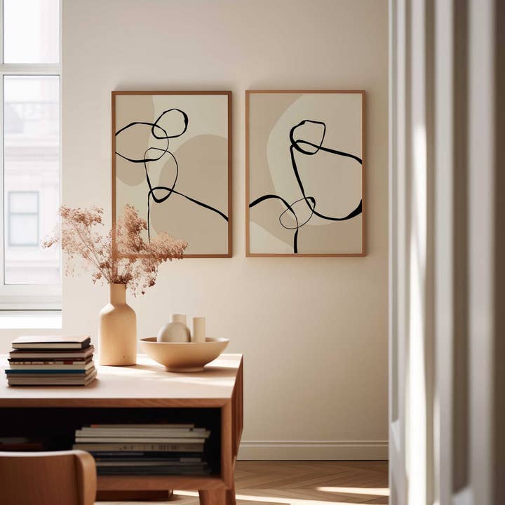 Tonia Abstrakta Tryck Set för wholesale av D'LUXE PRINTS