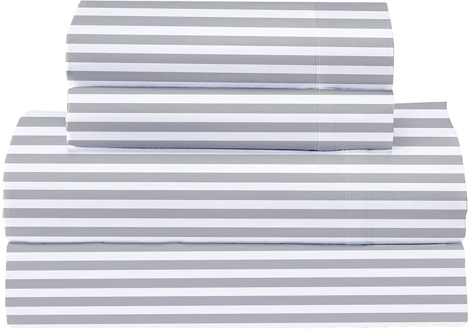 Feather & Stitch New York - Vente Parures de lit - Ensemble de draps en percale 100 % coton, 300 fils (4 pièces)6