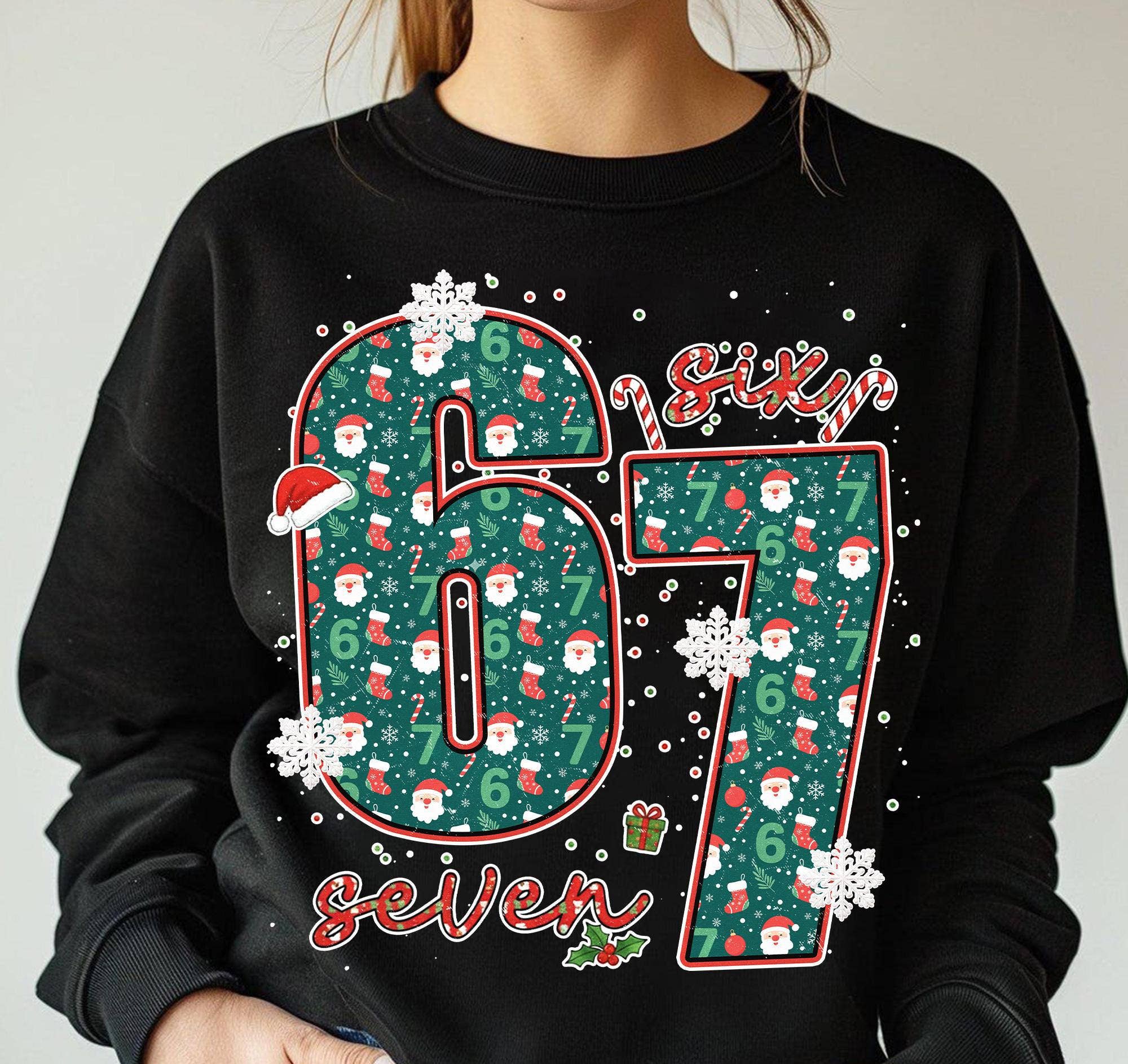 CVH DREAMY LTD - Wholesale T-Shirt (Graphic) - Unisex - Funny Six Seven Meme Christmas Sweater, Internet Joke Shirt