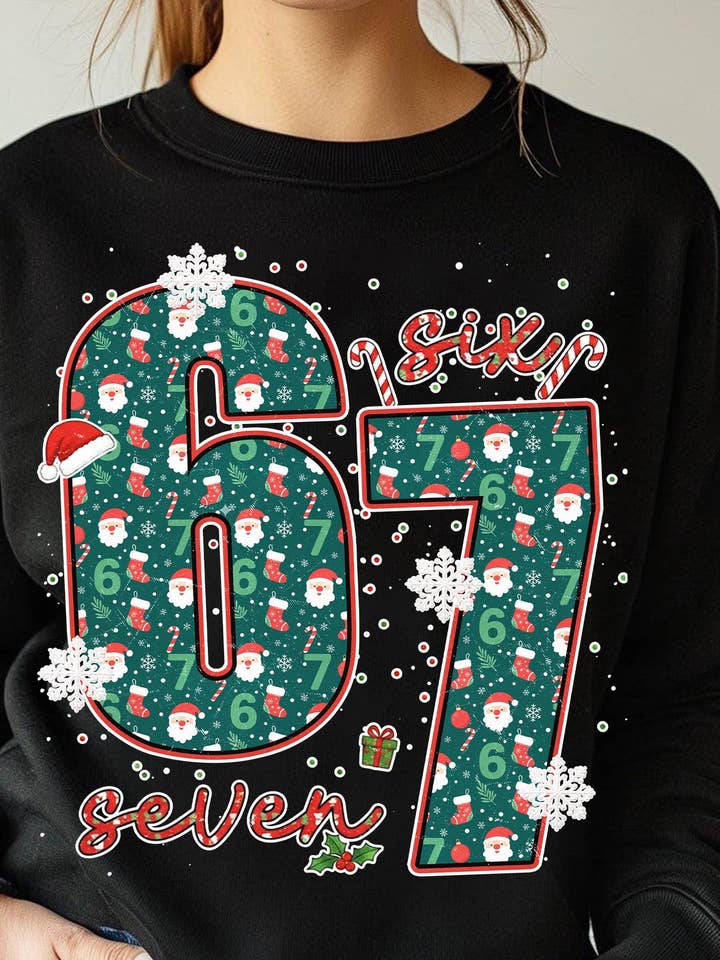 CVH DREAMY LTD - Wholesale T-Shirt (Graphic) - Unisex - Funny Six Seven Meme Christmas Sweater, Internet Joke Shirt0