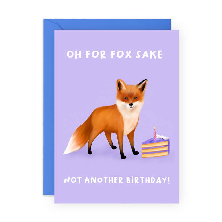 OH FOR FOX SAKE - Divertente biglietto di compleanno per lui e per lei per la vendita all'ingrosso da parte di Central 23 Cards