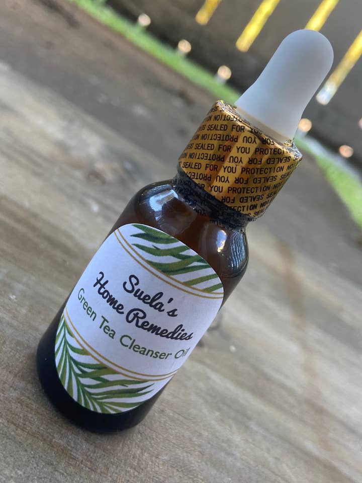 Green Tea Pre-cleanser Oil for wholesale by Suela’s Home Remedies