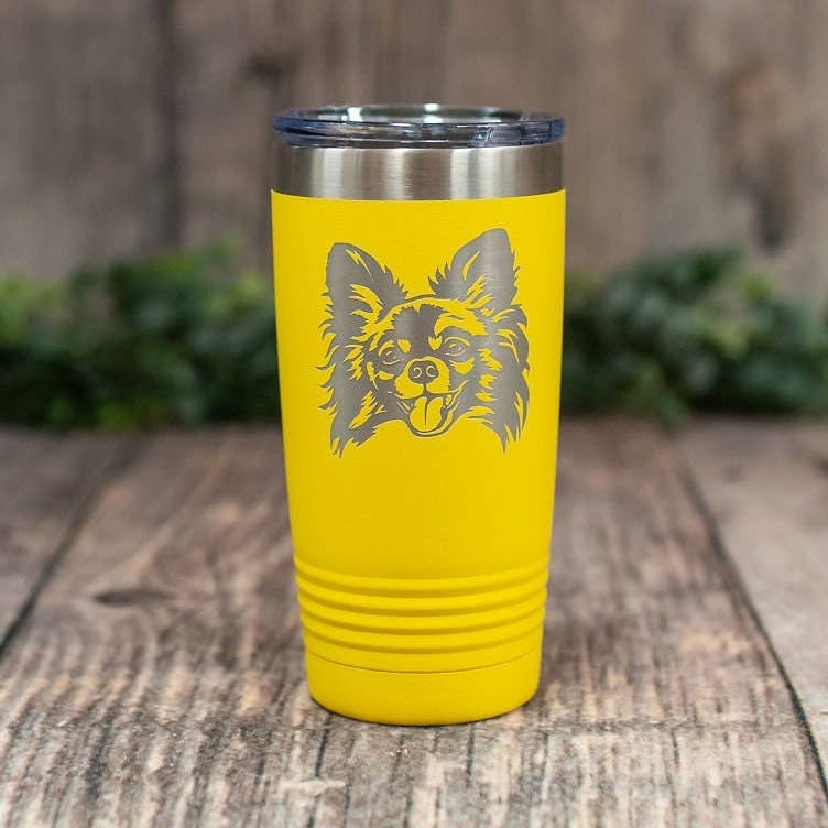 3C Etching - Wholesale Insulated Mug/Tumbler - Personalized Papillon - Engraved Steel Papillon Tumbler1