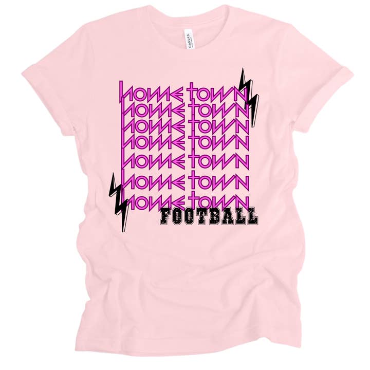 Friday Night Wives - Wholesale T-Shirt (Graphic) - Women's - Fun Pink Hometown Football T-Shirt | Sports Graphic Tee2