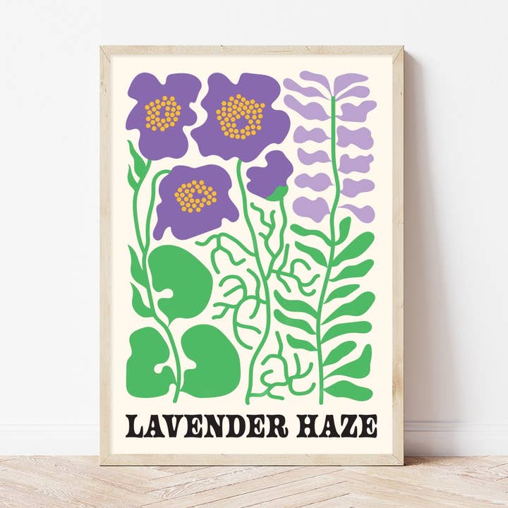 Lavendel Haze | Væg kunsttryk for engroshandel hos Bored At Work Studio