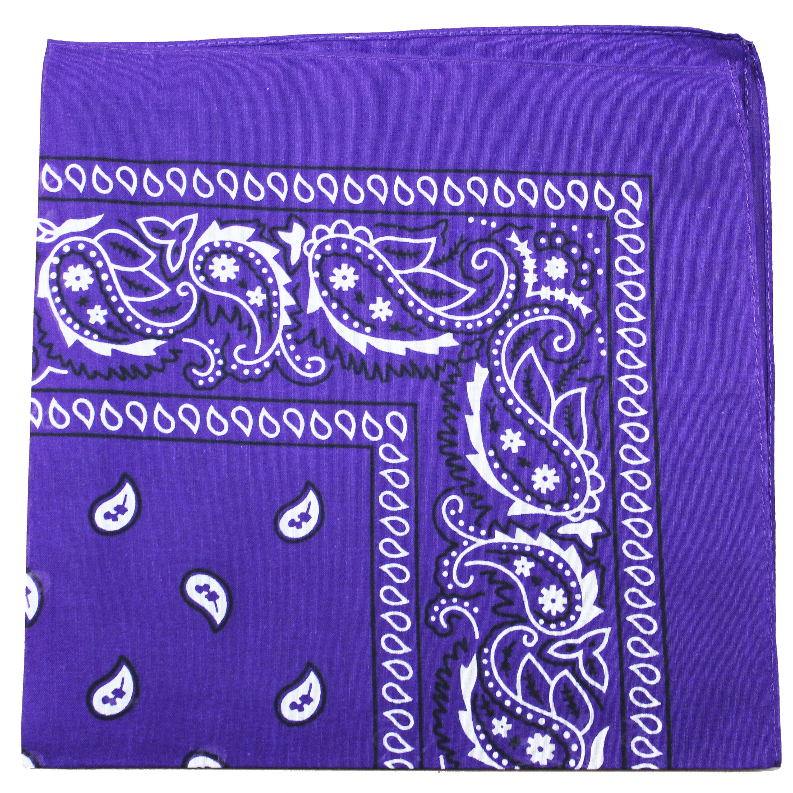 Bandanas Wholesale – wholesale Bandana – Unisex – Cotton XL Bandanas Paisley 27" x 27'  (Individually Packed)6