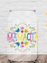 mamacita ; verre à café glacé ; VERRE UNIQUEMENT pour la vente par LovealwaysDesignsUS