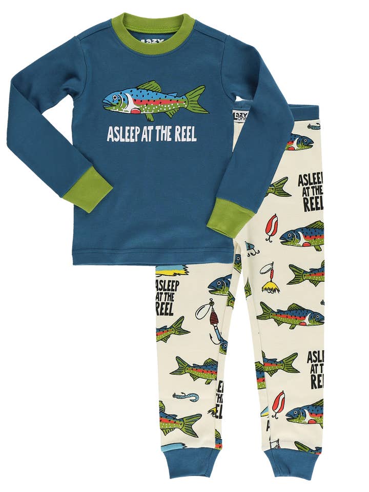 Pyjama à manches longues pour enfant "Asleep at the Reel" pour la vente par Lazy One