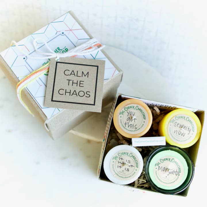 Bring Some Quiet Calm in a Gift Box for wholesale by The Corner Candleshop
