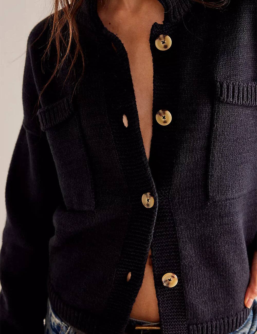 Sweetkama – wholesale Cardigan – Women’s – Ladies Button Front Dropped Shoulder Cardigan SKT5295