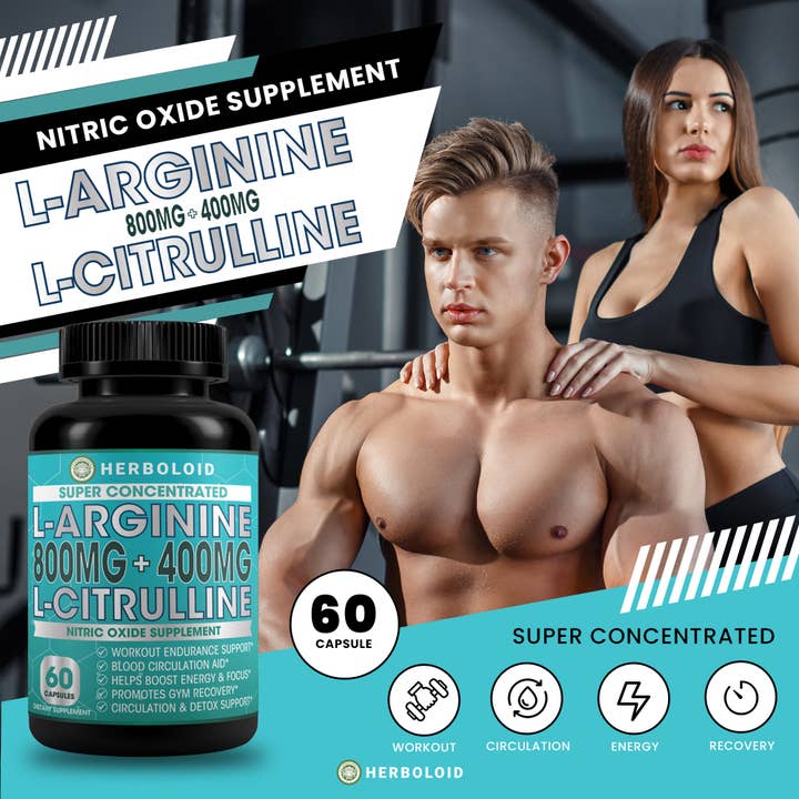 Herboloid L-Arginine + L-Citrulline Workout Supplement and other Purchase Wholesale l citrulline. Free Returns & Net 60 Terms on Faire trending on Faire.
