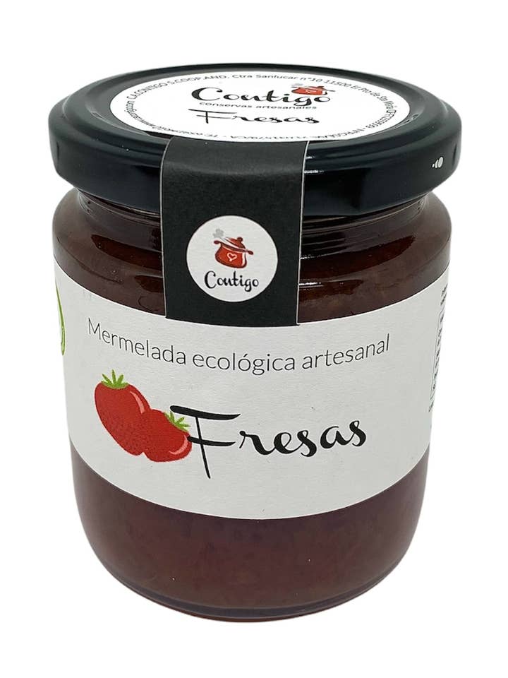 Handgemaakte biologische aardbeienjam voor wholesale door ConservasContigo