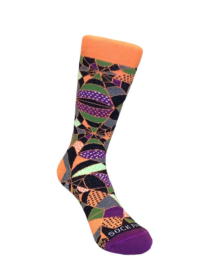 Sock Panda - Wholesale Socks – Unisex - Colorful Spiderweb Pattern Socks from the Sock Panda (Adult3