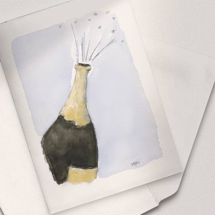 Sari's ArtWork – wholesale Art print – Sparkling Wine, Blue