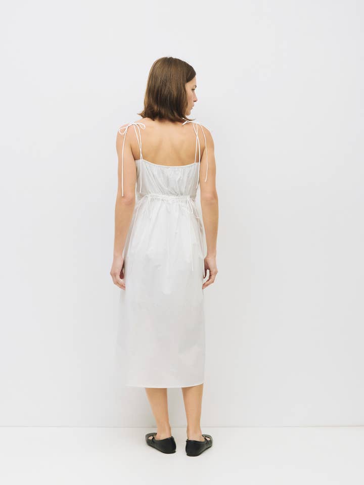 MOD REF - Wholesale Dress - Women's - The Isadora Dress | Poplin Midi Dress with Shoulder Ties