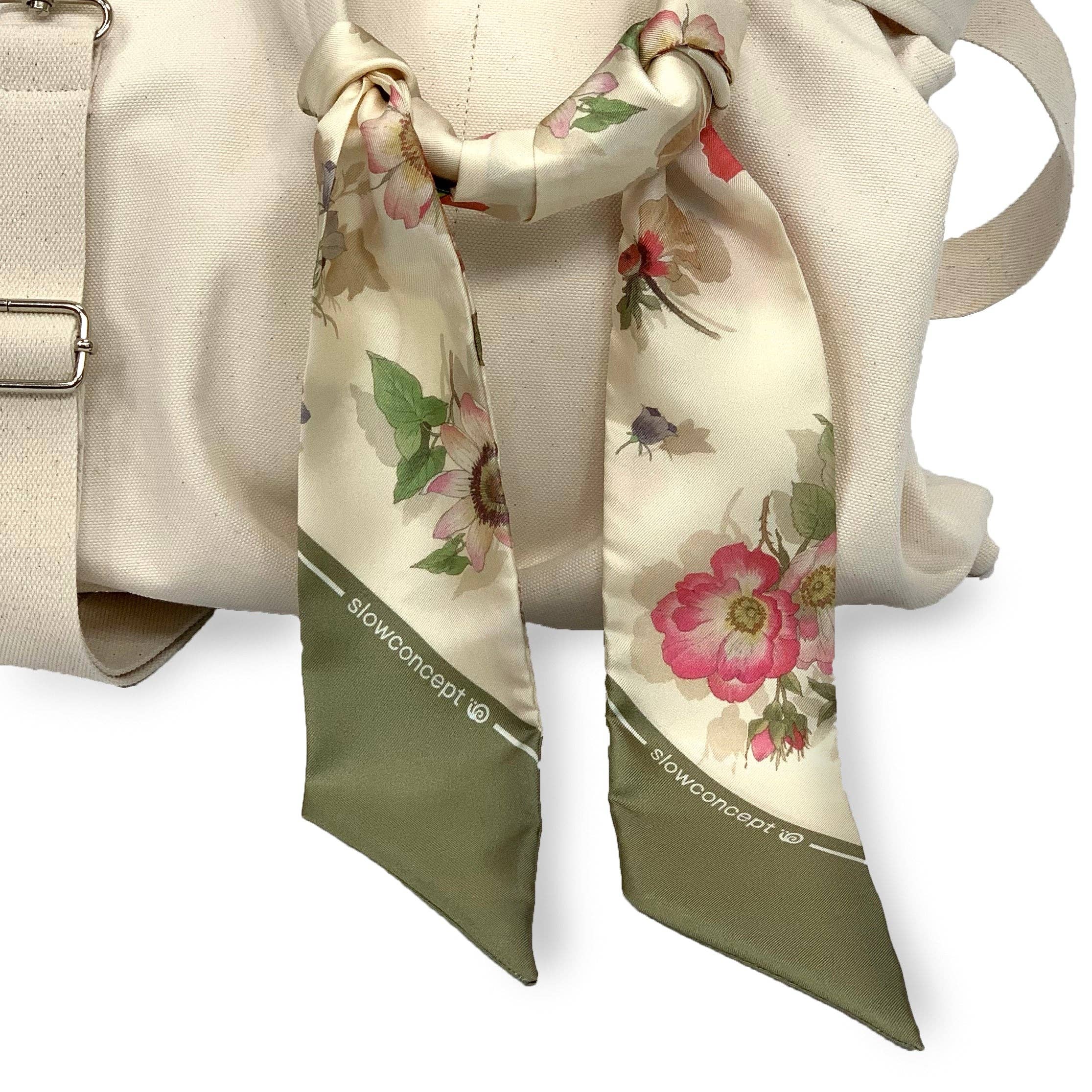 C.C.&Co.Srl - Wholesale Scarf - Women's - BEIGE PRINTED PURE SILK BANDEAU. COD 1522