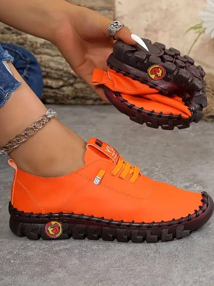 REMOVED BRAND - Wholesale Slip On Sneakers - Women's - PU Leather Round Toe Slip-Ons6