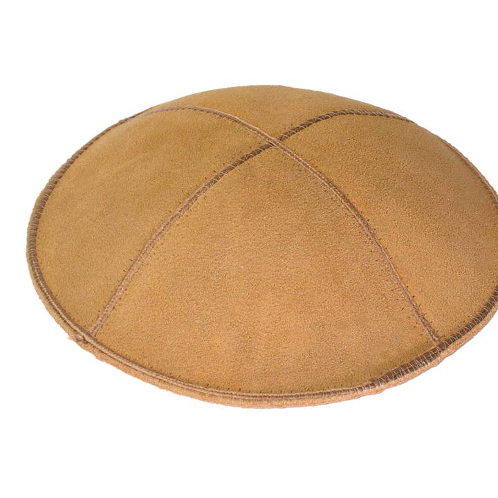 Kippah Gold Suede for wholesale by Boker-Tov Shalom