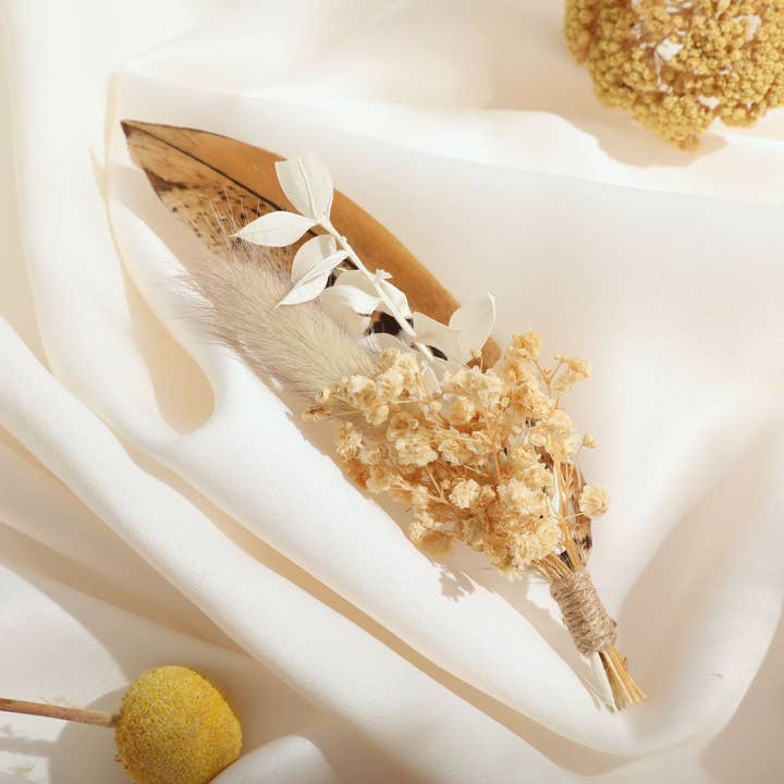 Withered Whimsy - Wholesale Hat Accessory - Women's - Hat feathers - Neutral Pheasant4