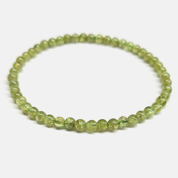 Peridot Beaded Bracelet 4mm for wholesale by The Healing Sanctuary
