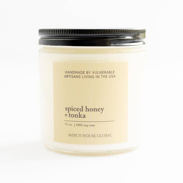 Mercy House Global - Wholesale Jar/Filled Candle - Signature Candle | 12 oz Glass Jar