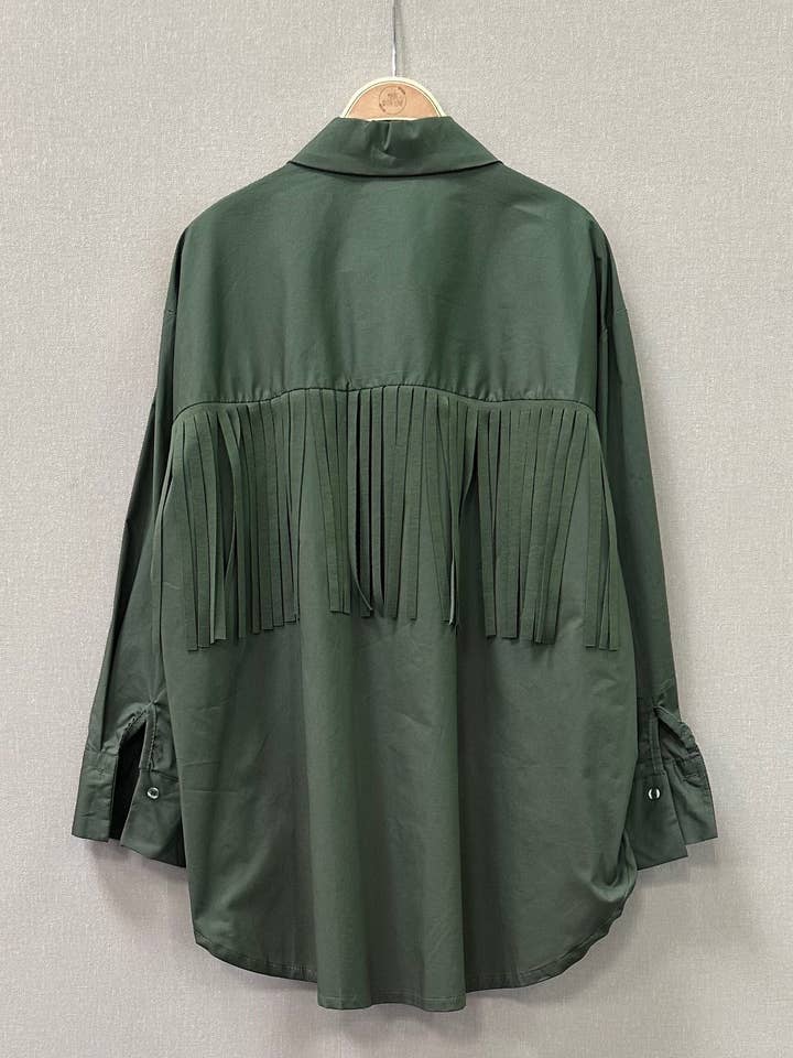 SWEET MAGIC MODA Y COMPLEMENTOS - Wholesale Button Down Shirt - Women's - COTTON FRINGE SHIRT4