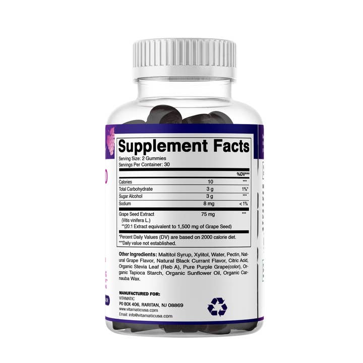 Vitamatic - Wholesale Oral supplement/vitamin - Vitamatic | Grape Seed Extract 1500 mg | 60 Gummies7