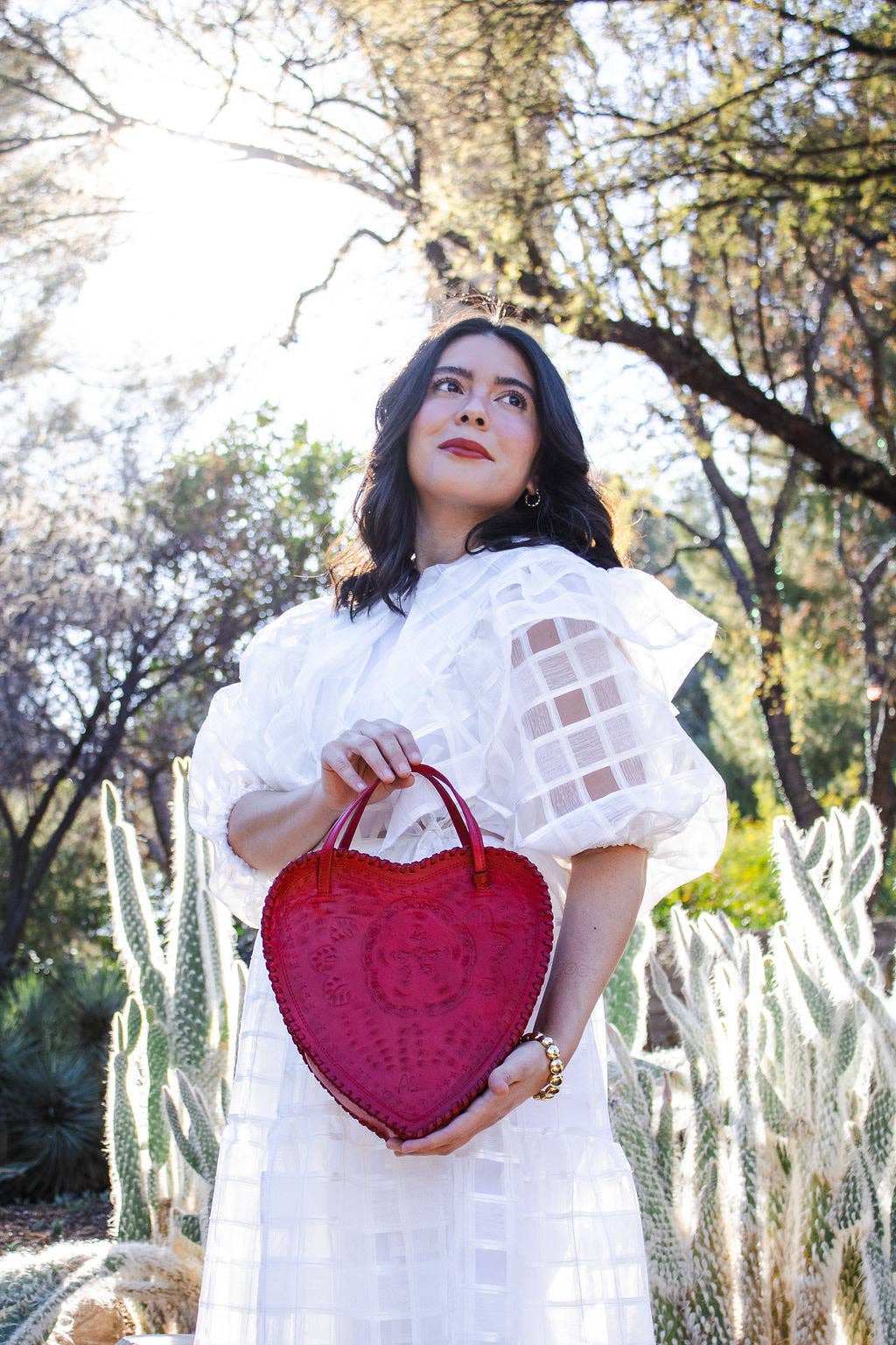 Adela Artisan Made LLC - Vente Sac à bandoulière – femme - Grand Sac à Main en Cuir Corazon en Rouge1