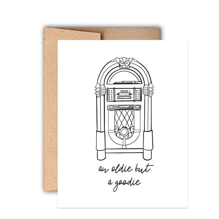 Oldie but a Goodie Letterpress Birthday Card for wholesale by Stack Paper Press